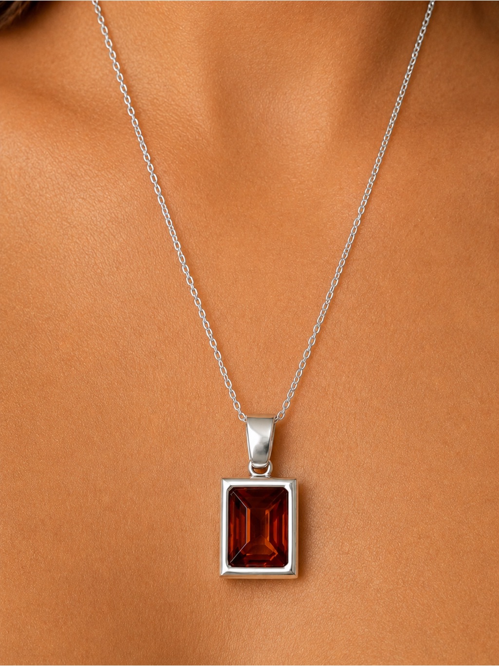 Baltic Amber Sterling Silver Pendant 925 W/ New Sterling Plate Chain